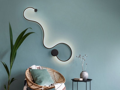 Luminosa Lighting Luminosa Grafos Integrated Led Wall LightMatt BlackUk Stock from B&Q