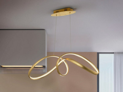 Luminosa Lighting Luminosa Lia Integrated Led Pendant LightGold LeafUk Stock from B&Q