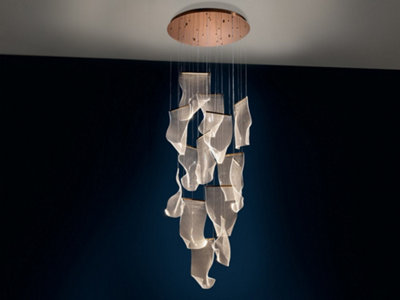 Luminosa Lighting Luminosa Velos Pendant Light Cluster DropMicro PrintedRose GoldUk Stock from B&Q