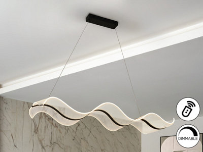 Luminosa Lighting Luminosa Olas Bar Pendant Ceiling Light Black Led 2700-5000K Remote ControlUk Stock