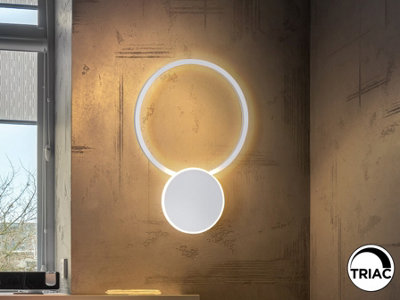 Luminosa Lighting Luminosa Omnio Integrated Led Wall Lamp White 3000KUk Stock from B&Q