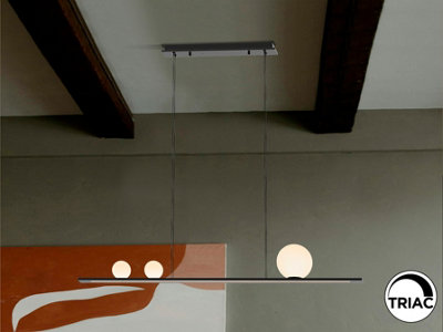 B&Q -  Luminosa Mila Bar Pendant Ceiling Light Black Led 3000KUk Stock