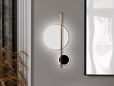 Luminosa Lighting Luminosa Duo Integrated Led Wall Lamp WhiteBlack 2 Light 3000KUk Stock from B&Q