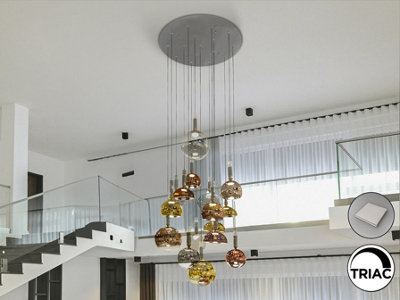 Luminosa Lighting Luminosa Charlize Cluster Pendant Ceiling 16 Light Multi Colour Led 3000KUk Stock from B&Q