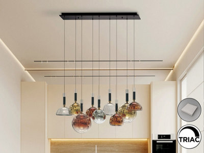 Luminosa Lighting Luminosa Charlize Ii Cluster Pendant Ceiling 9 Light Multi Colour Led 3000KUk Stock from B&Q