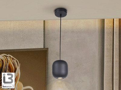 Luminosa Lighting Luminosa Nimes Slim Pendant Ceiling Light Black 1Xgu10Uk Stock from B&Q