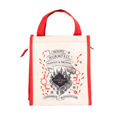  - Marauders Map Harry Potter Lunch Bag Red And Beige