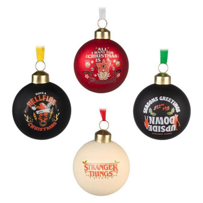  - Stranger Things Set Of 4 Christmas Baubles Multi - Image 6