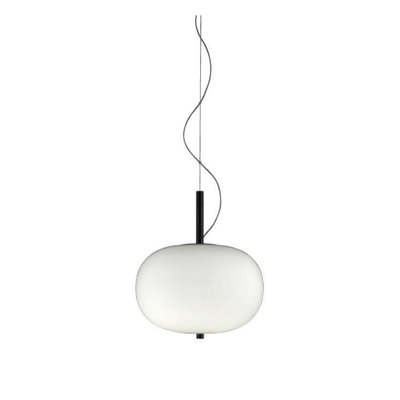 B&Q -  Luminosa Ilargi Led Globe Ceiling Pendant Dark Ash Matt White Phase Cut Dimming 24Cm 800Lm 2700K