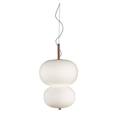 Luminosa Lighting Luminosa Ilargi Led Globe Ceiling Pendant Matt White Light Ash Dali Dimming 39.5Cm 3195Lm 2700K from B&Q