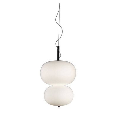 Luminosa Lighting Luminosa Ilargi Led Globe Ceiling Pendant Dark Ash Matt White Phase Cut Dimming 39.5Cm 3195Lm 2700K from B&Q