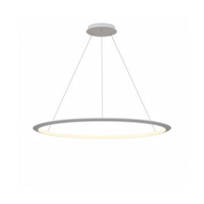 Luminosa Lighting Luminosa Circular Inward 121Cm Integrated Led Pendant Ceiling Light White 72W 4000K Dali Dimmming from B&Q