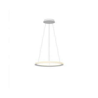 Luminosa Lighting Luminosa Circular Outward Surface 60Cm Integrated Led Pendant Ceiling Light White 39W 2700K Dali Dimmming from B&Q