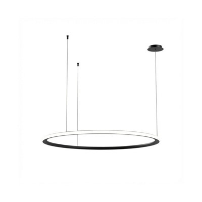 Luminosa Lighting Luminosa Circular Outward Recessed 120Cm Integrated Led Pendant Ceiling Light Black 72W 3000K Dali Dimmming from B&Q