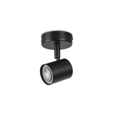 Luminosa Lighting Luminosa Keeper Simple Single Adjustable Spotlight Gu10 Black from B&Q