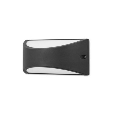 Luminosa Lighting Luminosa Kapa Outdoor Led Flush Up & Down Wall Light Urban Grey 945Lm 3000K Ip54 from B&Q