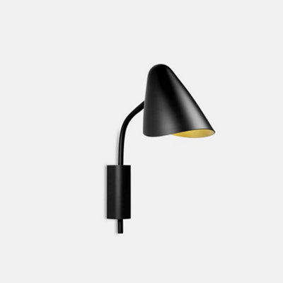 Luminosa Lighting Luminosa Organic Wall Light Black Golden 1X E14 from B&Q