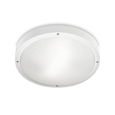 Luminosa Lighting Luminosa Basic Outdoor Led Round Flush Ceiling Light White 36Cm 3395Lm 4000K Ip65 from B&Q