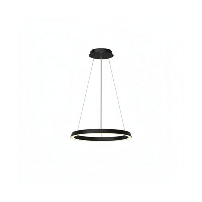 Luminosa Lighting Luminosa Circular Downward Surface 62Cm Home Black Led 33W 3000K Dali Dimmming from B&Q