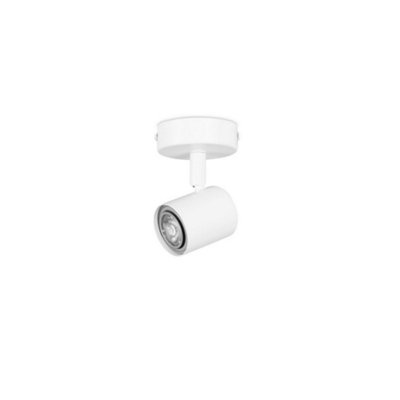 Luminosa Lighting Luminosa Keeper Simple Single Adjustable Spotlight Gu10 White from B&Q