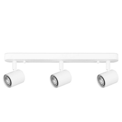 Luminosa Lighting Luminosa Keeper Triplex Triple Adjustable Spotlight Gu10 White from B&Q