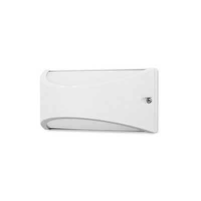 Luminosa Lighting Luminosa Kapa Up Down Led Wall Fixture White Ip54 8.7W 4000K White 444Lm from B&Q