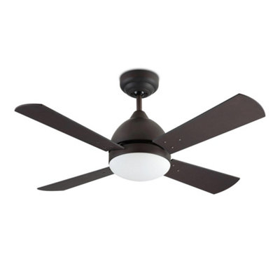 Luminosa Lighting Luminosa Borneo Ceiling Fan E27 Brown Wenge Beech Wood from B&Q