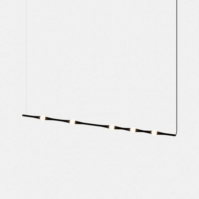 B&Q -  Luminosa Dew Bar Pendant Ceiling Light 99.5Cm Black Led 13W 2700K Dali Dimming