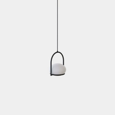 Luminosa Lighting Luminosa Coco Single Globe Pendant BlackWhite E14 from B&Q