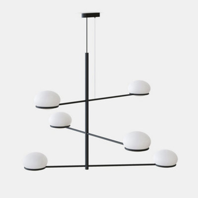 Leds-C4 Coco Chandelier Hanging Light, Black/White - Image 4
