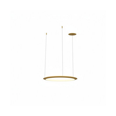 Luminosa Lighting Luminosa Circular Inward Recessed 64Cm Integrated Led Pendant Ceiling Light Gold 39W 2700K Dali Dimmming from B&Q