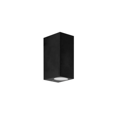 Luminosa Lighting Luminosa Kubo Double Emission Outdoor Wall Fixture Up Down Light Black Ip44 Gu10 7W from B&Q