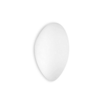Luminosa Lighting Luminosa Glass 235mm Flush Wall Fixture White E27 60W from B&Q