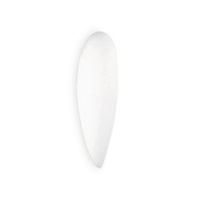 Luminosa Lighting Luminosa Glass 460mm Flush Wall Fixture White E27 100W from B&Q
