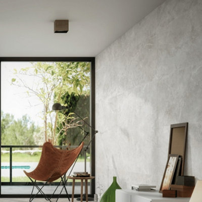 Ceramica Sorrento Blanco Matt Natural Stone Effect Porcelain Indoor Wall & Floor TilePack Of 4(L)750mm (W)370mm
