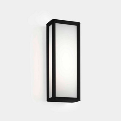 Luminosa Lighting Luminosa Skat Outdoor Led Box Wall Lantern BlackWhite Ip65 21.8W 2700K from B&Q