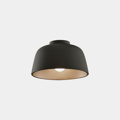 B&Q -  Luminosa Miso 29Cm Bowl Semi Flush Ceiling Light Black E27 15W