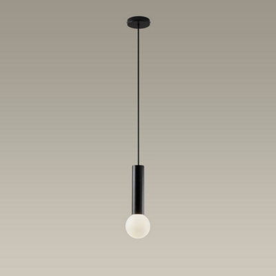 Luminosa Lighting Luminosa Mist Bathroom Ceiling Simple Pendant Light Metallic Black E14 from B&Q