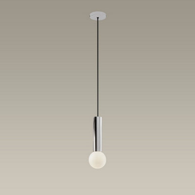 Luminosa Lighting Luminosa Mist Bathroom Ceiling Simple Pendant Light Chrome E14 from B&Q