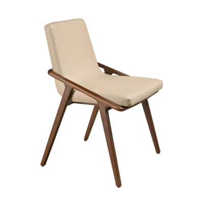 Angel Cerda Stylish Mink Leatherette Dining Chair from B&Q