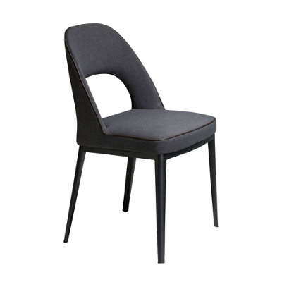 Angel Cerda Stylish Dark Grey Fabric Dining Chair from B&Q