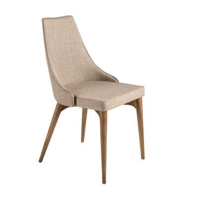 Stylish Brown Fabric Dining Chair By Angel Cerda from B&Q