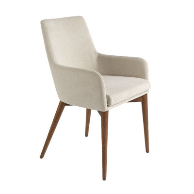 Stylish Beige Fabric Dining Chair By Angel Cerda from B&Q