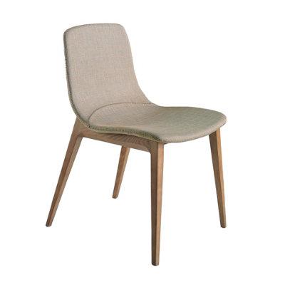 Stylish Beige Fabric Dining Chair By Angel Cerda from B&Q
