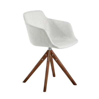 Rackhams Beige Fabric Swivel Chair 4059 - Image 3