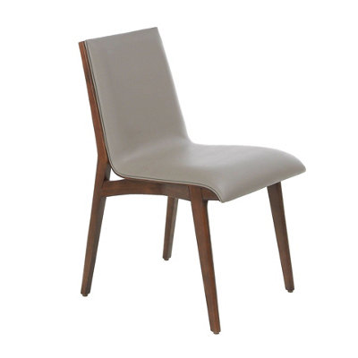 B&Q -  Elegant Dark Mink Leatherette Dining Chair