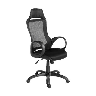 B&Q -  Ergonomic Black Fabric Swivel Office Chair For Modern Workspaces