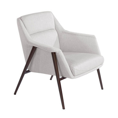 Angel Cerda Stylish White Fabric Armchair For Modern Interiors from B&Q