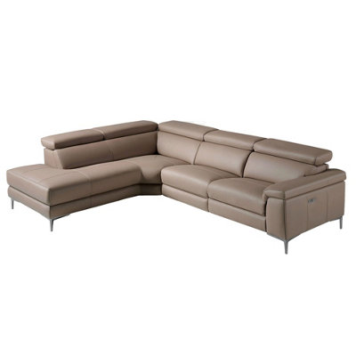 Angel Cerda Luxurious Relax Chaise Longue Sofa In Mink Leather For Ultimate Comfort from B&Q