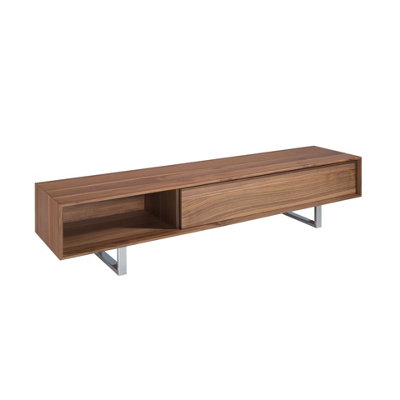 Rackhams Tv Stand Walnut And Chromed Steel 3043 - Image 3